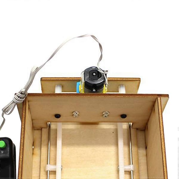 DIY Træ Elevator Dør Kit Videnskab Pædagogisk Udviklings Legetøj Samling til Børn[D]