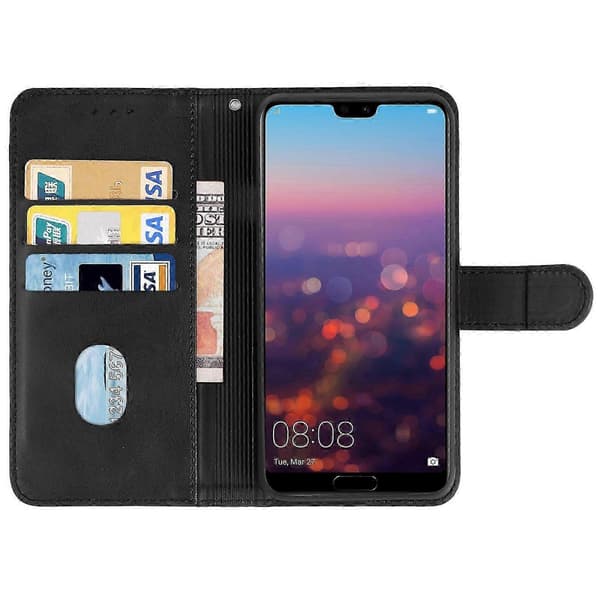 Læder telefoncover til Huawei P20 [D] Black