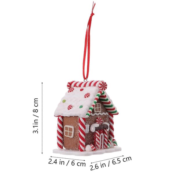 Hengende dekorativ husformet ornament [HK] Multi[D] Multi 8X6.5X6CM