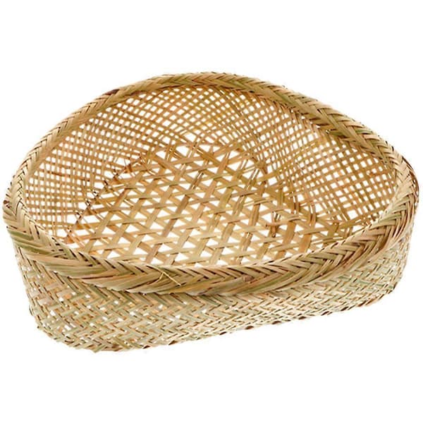 Vävd Korg Bambu Godiskorg Dekorativ Korg Diverseartiklar Korg Grönsaksbehållare[D] Beige