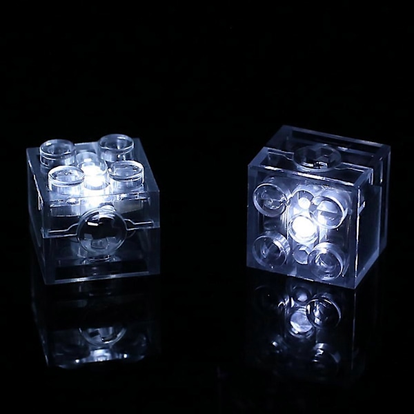 Lys Sæt Klar Transparent Mursten Reservedel til DIY Byggeklodser Colorful transformation