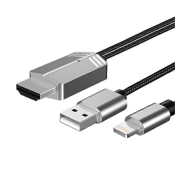 1080P Lightning til HDMI-kabel, plug and play