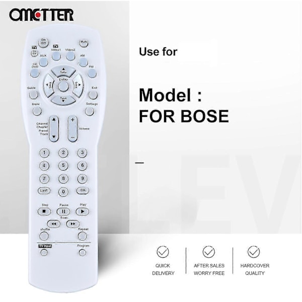 Tib Ny Fjärrkontroll Ersättning för Bose 321 AV 3-2-1 Mediasystem Serie I, II, IIL