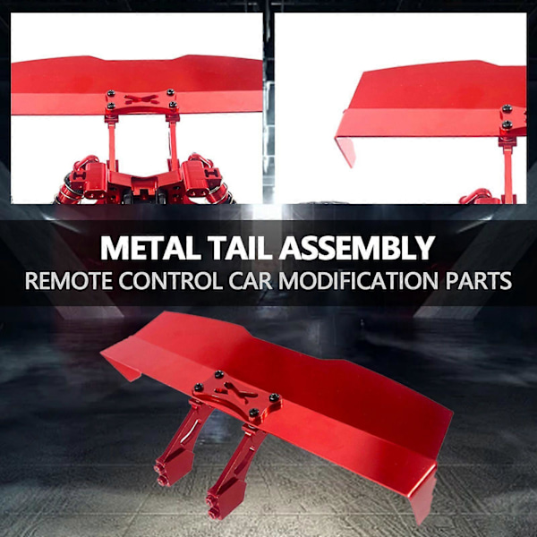 RC Biltillbehör Metall Bakre Vinge För MJX Hyper Go 16207 H16PL Bakspoiler Vinge[D] Red