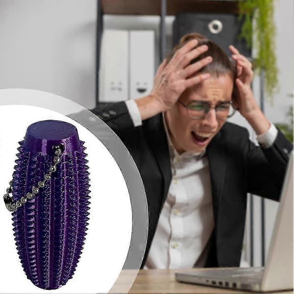 SpikyGrippieStimKeychainBærbarAngstlindringFidgetLegetøjtilVoksneBørn,StressSensoriskFidgetmedTaktile[D] Red