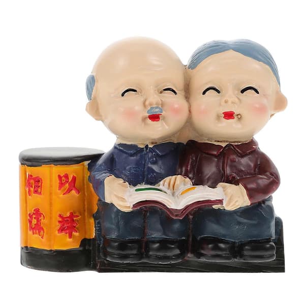 Bestefar Figur Bursdagskake Ornament Statue Hjem Dekor Multi 6x5cm Chic 1 stk[D] Multi 6X5CM