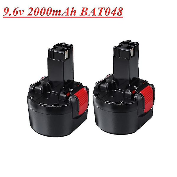 Bat048 9.6v 2000mah Ni-cd-batteri kompatibel med Bosch Psr 960 Bh984 Bat048 Bat119 9.6v Elverktyg Uppladdningsbart batteri 2st-c 2pcs China