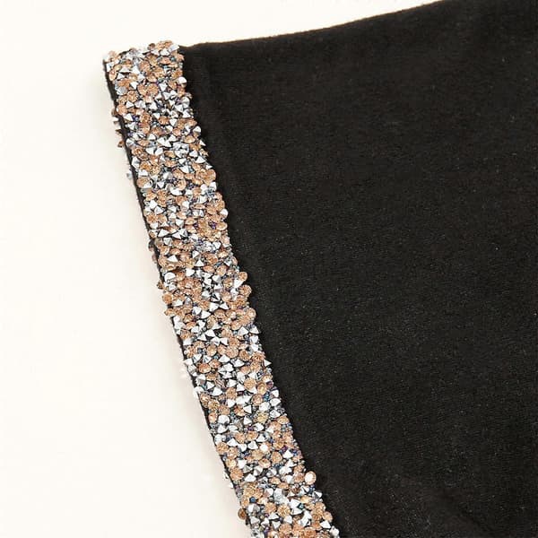 Komfortable turbanluer som passer for daglig bruk, hodeplagg for kvinner, hodeplagg med rhinsteiner, hodeplagg[D] Black