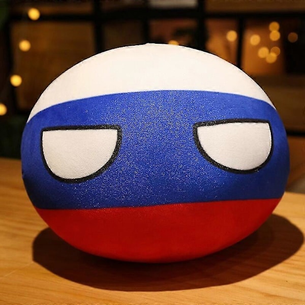 10cm Polenboll Plyschdocka Countryball Sovjetunion USA Frankrike Ryssland Storbritannien Japan Tyskland Korea Italien Country Ball Leksak Hänge