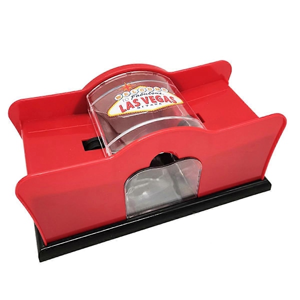 Manuell Kortstokk-Blander Poker Shuffle Machine Kort Holder Enkelt Hånddrevet System Kortblander Red