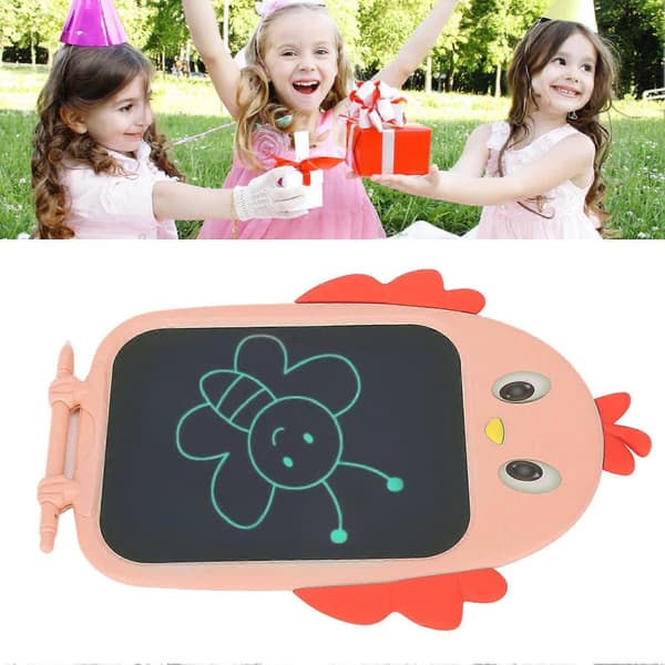8,5\" tegnetavle til børn, kyllingeformet LCD-maleri, skrivetablet til drenge og piger [D] Pink