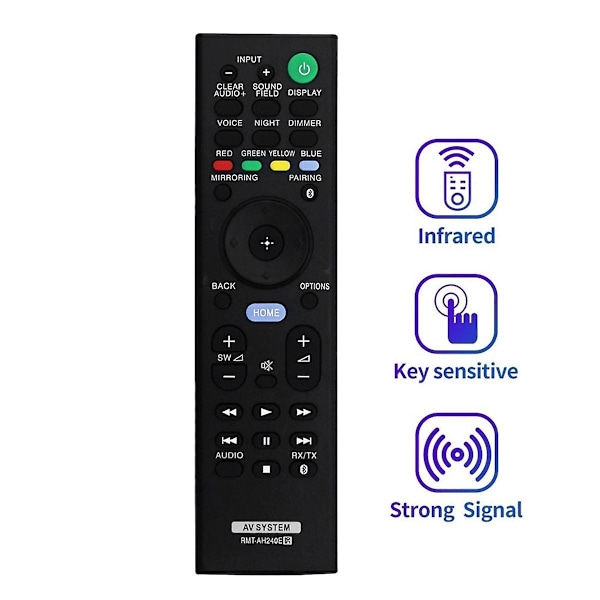 -AH240E Kaukosäädin korvaa Soundbar SA-NT5 SA-WCT790 SA-CT790 HT-XT2 HT-CT790 HT-NT5 RMTAH240E