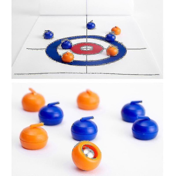 Bord Curling Spil med 8 Puck Stene til Børn og Voksne Familiespil Curling Brætspil Gave