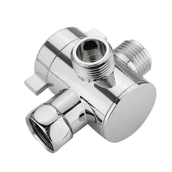 1/2 tomme 3-veis T-adapter Omlederventil Justerbart Dusjhode Armmontert Omlederventil Baderom Silver