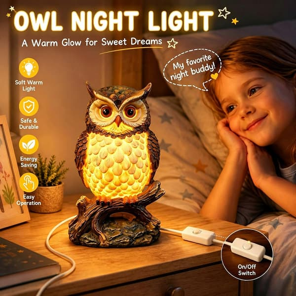 LED Nattlampa Delfin Uggla Lejon Hybrid Djurstaty, Sovrum Skrivbordsdekor Present (D) D
