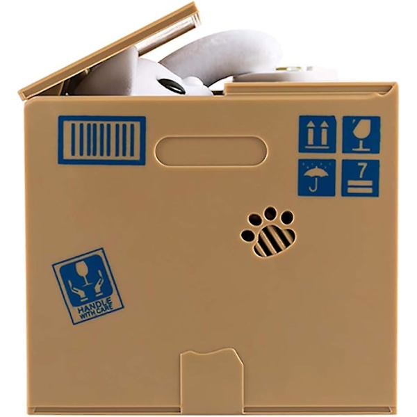 Spargris, Spisgris för Barn/Vuxna, Automatisk Stjälande Myntspargris med Uppgraderad Klar Engelsk Röst (Panda) Present till Barn Strawberry Money Box -