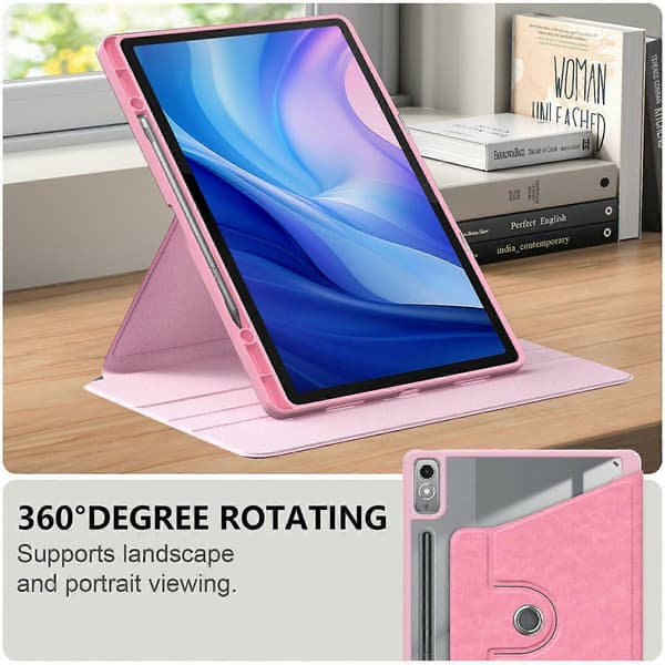 Etui til Lenovo Tab P12 TB371FC Læder+Akryl+TPU Stand Tablet Cover med Auto Væk/Sov