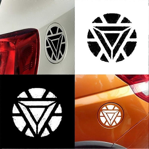 Iron Man Logo Reflekterende Vandafvisende Dekal Bilsticker Motorcykel Styling Dekoration mengxi Red