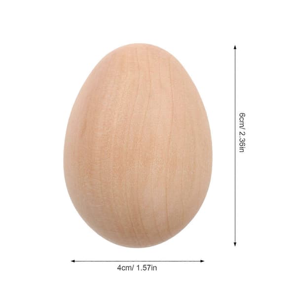 6 stk. Fake Egg Trehåndverk Egg Uferdige Treegg For Maling Håndverk Egg Treegg[D]