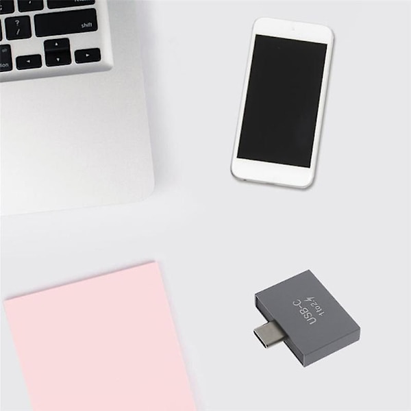USB-C Han till Dubbel USB-C Honkontakt Splitter Konverter Adapter Förlängningskontakt för USB-C PD Laddare