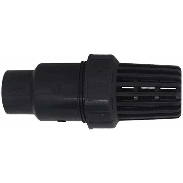 Bottenventil, kulbackventil, sug 25, 32, 40 mm, PVC-silbackventil för poolpump (innerdiameter 32 mm) Noir 0.05