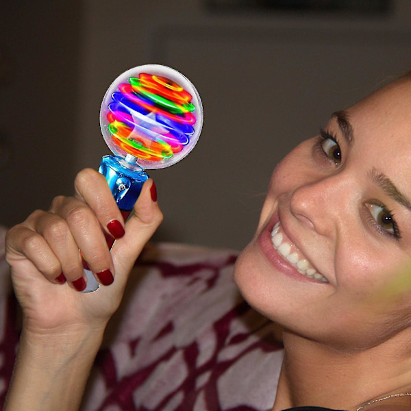 Barnens Lysande Magiska Boll Leksak Sticka Led Blixt-roterande Ljusshow Leksak Fx
