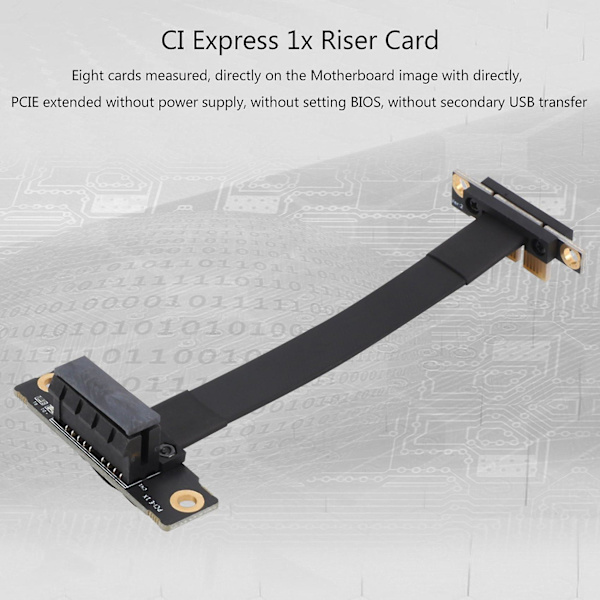 PCIE X1 Riserkabel Dubbel 90 Grader Höger Vinkel PCIe 3.0 x1 till x1 Förlängningskabel 8Gbps PCI Express 1x Riserkort - 10CM