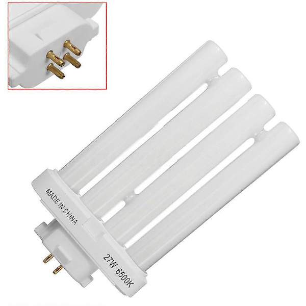 220V 27W 4-pins rader 6500K Dobbel-H Kvadratisk Rør Kompakt Lysstoffrør Pære