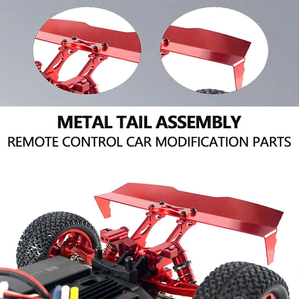 RC Biltillbehör Metall Bakre Vinge För MJX Hyper Go 16207 H16PL Bakspoiler Vinge[D] Violet