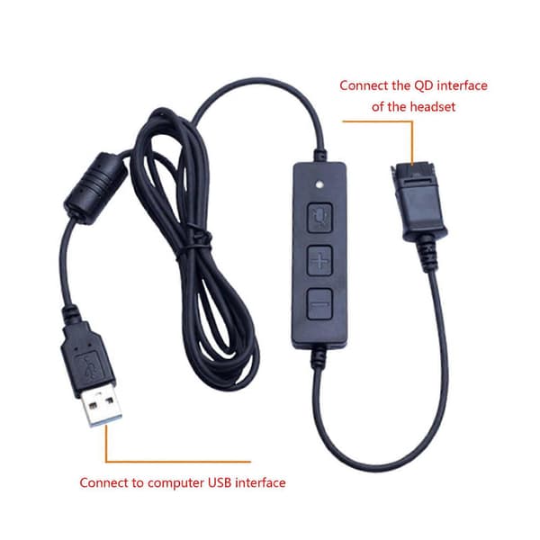 Nopea ja helppo liitäntä kuulokekaapeli QD-sovittimelle USB[D]:hen GN QD interface