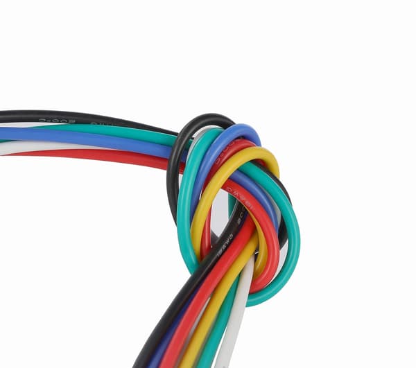 Fleksibel silikoneledning med crimpterminal, 26 AWG, 5 meter