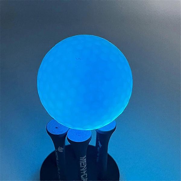 Lysende LED Golfbold Lysende Blinkende Natlys Glødende Fluorescens Golfbolde Golføvelsesbolde Sportstilbehør[D] Yellow