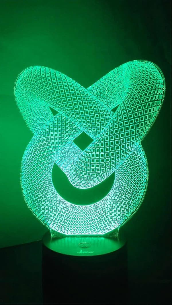 Kjedeledd 3D Nattlys LED Illusjonslampe Nattbordslampe [D]