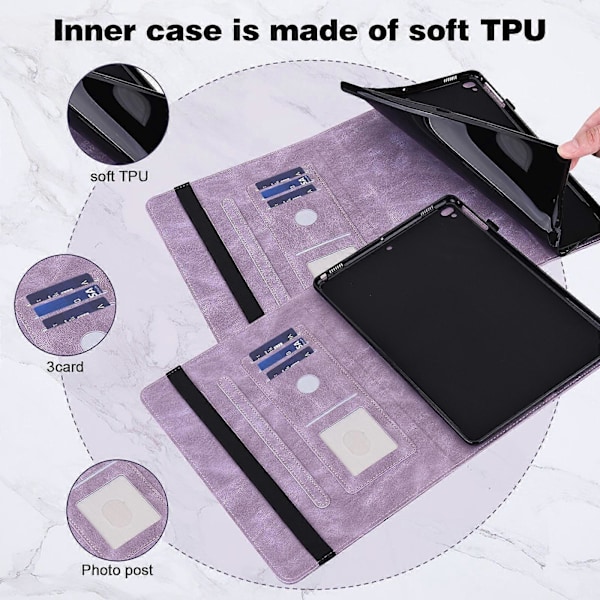 Surfplatta Fodral För Lenovo Tab M10 TB-X505L / TB-X505F / TB-X605L / TB-X605F & P10 TB-X705F / TB-X705L[D] Purple