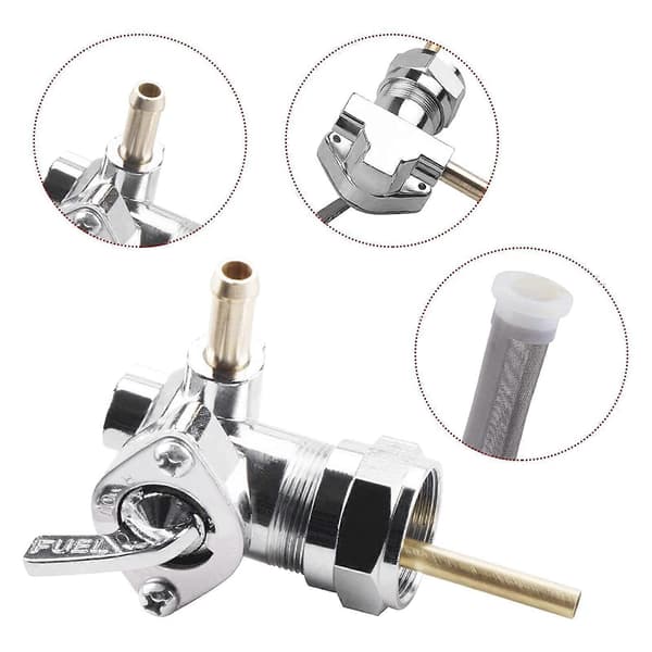 Bensintank Drivstoffkran Stengeventil Bryter for Sportster 883 1000[D]