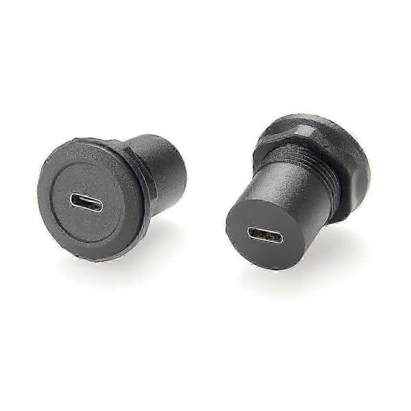 m 22mm USB-stik USB C-stik til USB C-stik Rund panelmonteringsadapter[D]