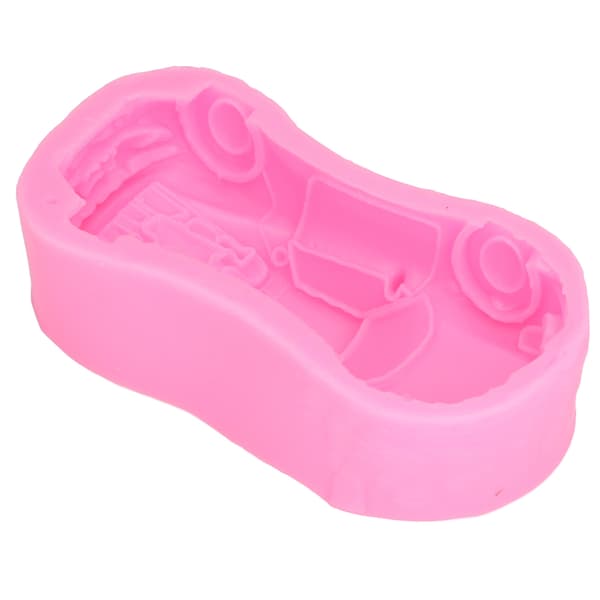 Rosa silikonform för DIY bil tårta mousse choklad glass