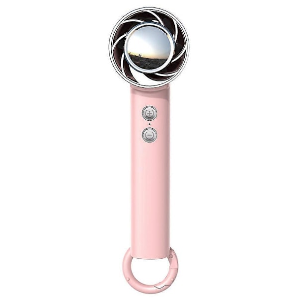 WT16 Håndholdt Ventilator Foldbar Bærbar Lav Støj Køleventilator til Udendørs Rejser Hjemme Skrivebordsbrug - Ligh[D] Multicolor Pink
