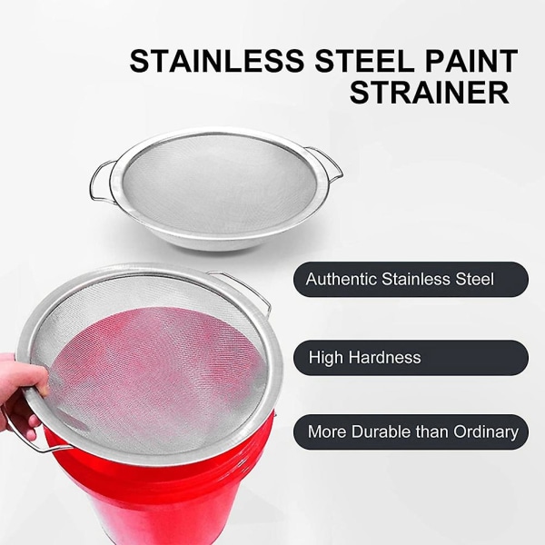 Färg Silduk Mesh Rostfritt Stål Färg Emulsion Tratt Filter Lock Filterverktyg Produkt 60-mesh D