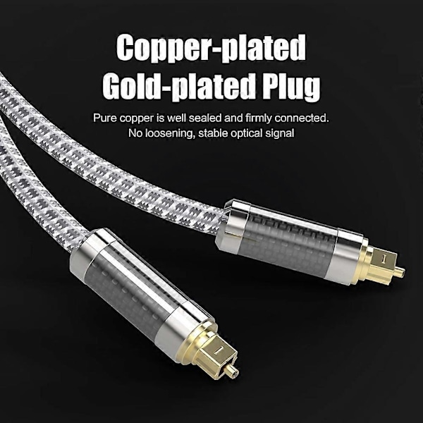 Digital optisk fiber lydkabel SPDIF kabel for Hi-Fi 7.1 forsterkere projektor