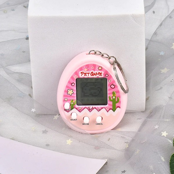Elektroniske kæledyrsspil Virtuel Tamagotchi Nostalgisk Virtuel Cyber Digitale Dyr Legetøj til børn (D) color Pink-2