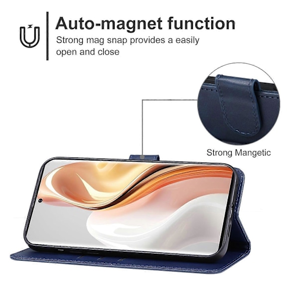 Læder Telefon Case til Ulefone Note 17 Pro Blue