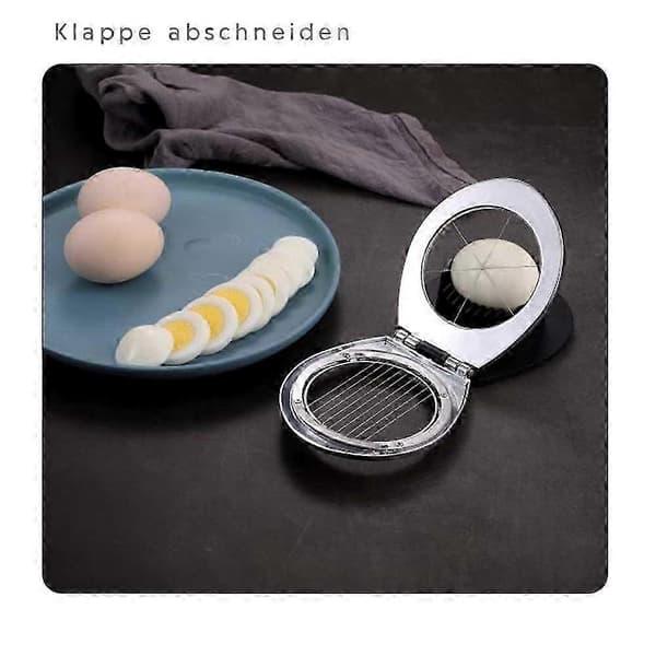 Æggedeler i rustfrit stål til æg og æg med 2 i 1 holdbare metalskiver[D]