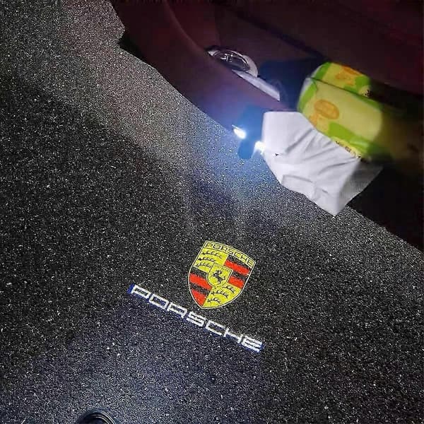 Til Porsche Cayman Boxster Cayenne Macan 991 718 Led Logo Projektor Hd[D]