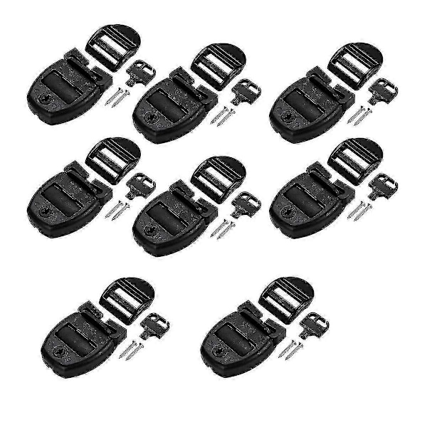 Reparationssats för spabadlock - 8 set - Låsspårsersättningslås Clip Lock[D] black