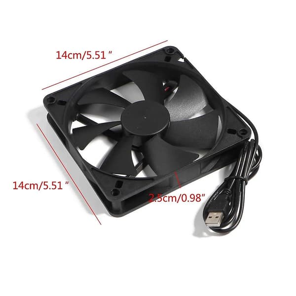 PC CPU blæser køler køleplade udstødning CPU køleblæser udskiftning 1800R 14x14cm[D]