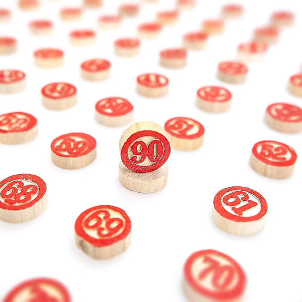 Italienske Spillebrikker, (90 Stykker) | Antikke Træ Bingo Chips 1-90 Til Lodtrækning, Brætspil Håndværk | Traditionelle, Ferie Bryllupsspil
