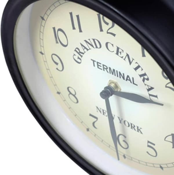 Grand Central Terminal Väggklocka, Handgjord, 2-sidig, Rostfritt Stål, 12[D]