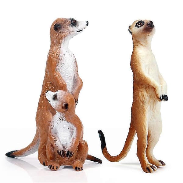 Ny Simulation Stående Surikat Vildt Dyr Action Figur Skrivebords Ornament Børnelegetøj[D] A