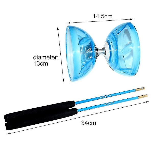 Professionell Diabolo Set Leksak Hög Hastighet Mjuk Jonglering Med Rep Hobby Barn Klassisk Hand Lek Gåva[D] Red